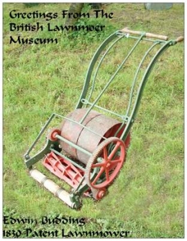 Budding 1930 Lawnmower Postcard